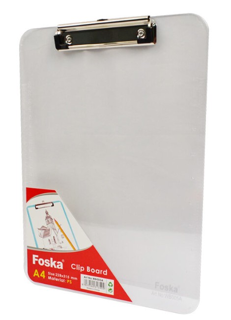 Clipboard PVC Transparent A4 Clear