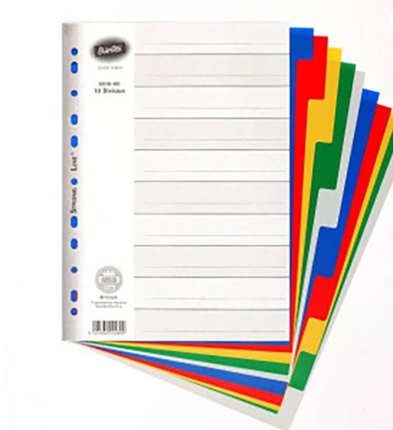 Interstat A4 Board Index 10 Tab