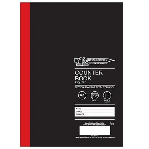A4 128 Pg Counter Book Feint Ruled