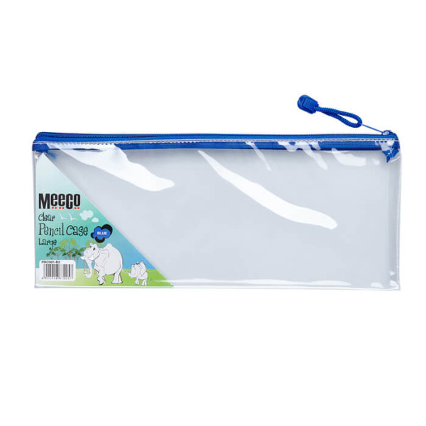 PVC Clear Pencil Bag Large - Assorted